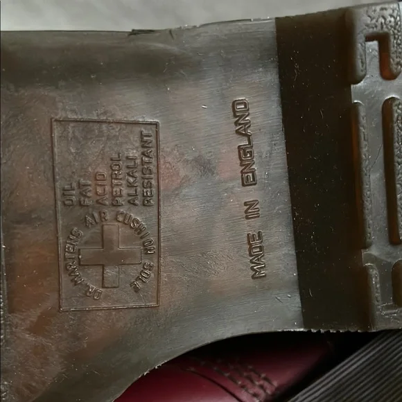 Dr. Martens Men's Burgundy Boots - Picture 8 of 11